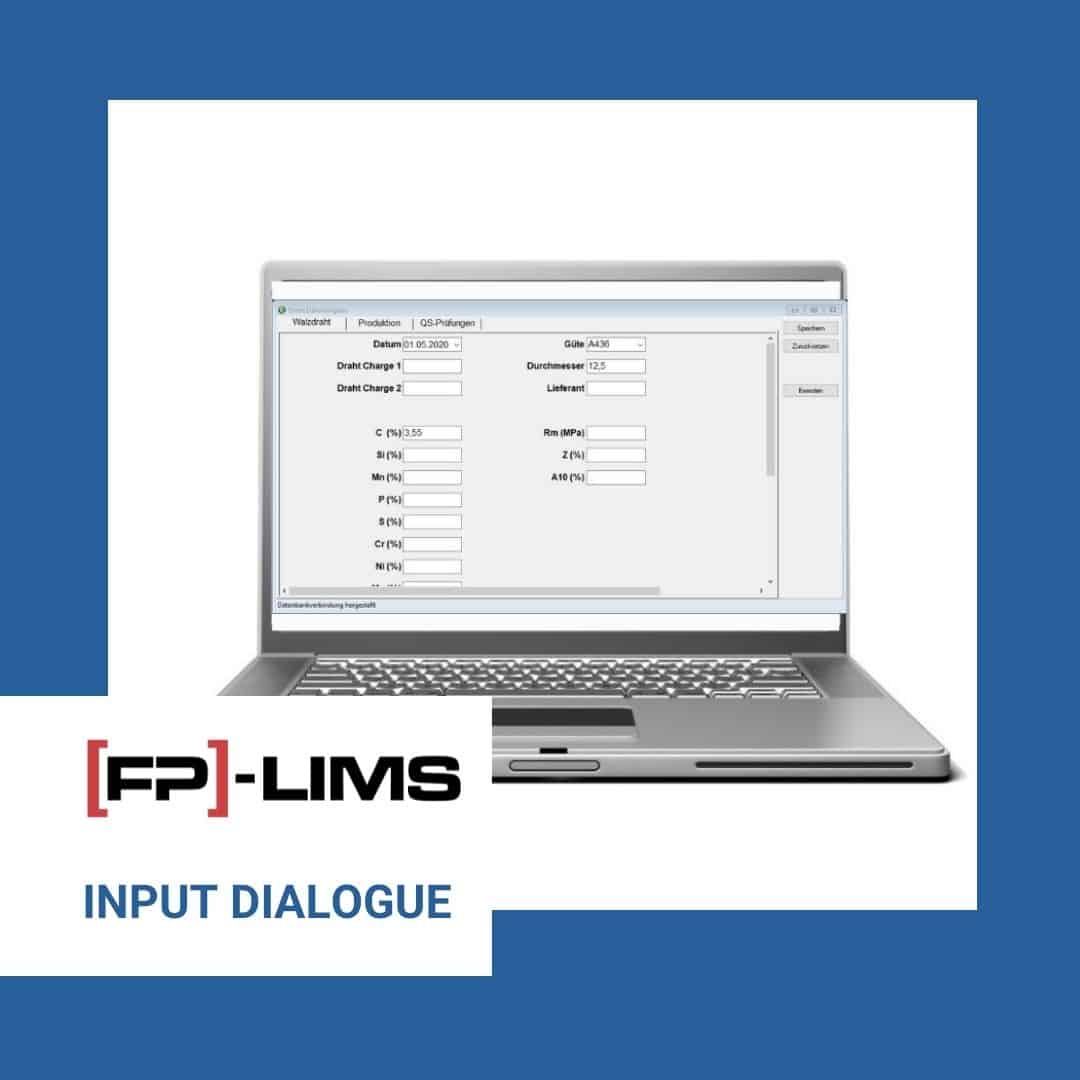 input dialogue module fp lims